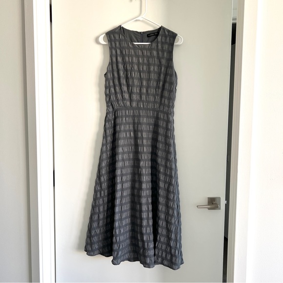 Sdeer Striped Texture Dress Sweater Cardigan Set - Picture 4 of 8